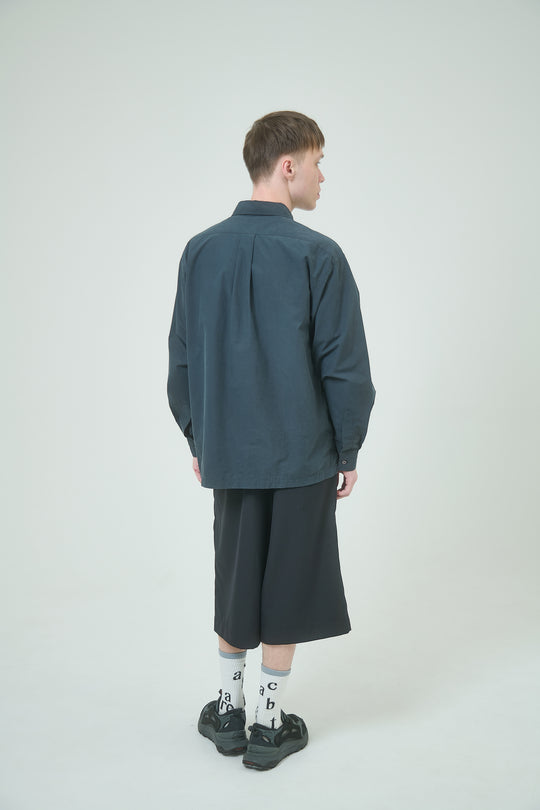 Cotton Silk Pullover Shirt - Silk Black