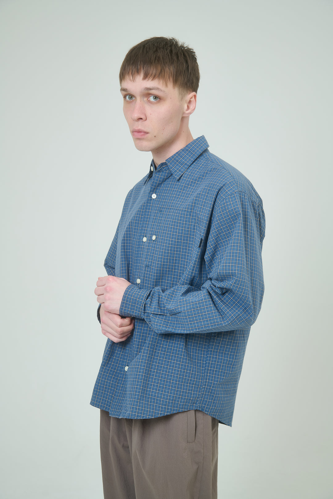 IP Plaid L/S Shirt - Blue
