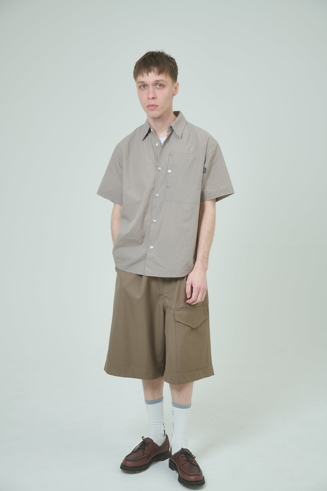 IP Plaid S/S Shirt - Brown