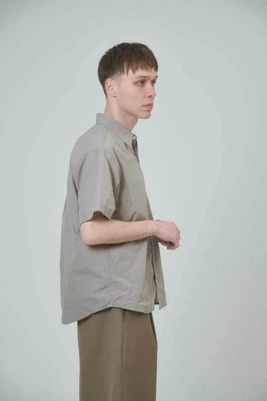 IP Plaid S/S Shirt - Greige