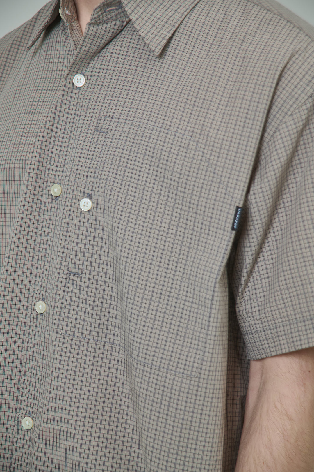 IP Plaid S/S Shirt - Greige