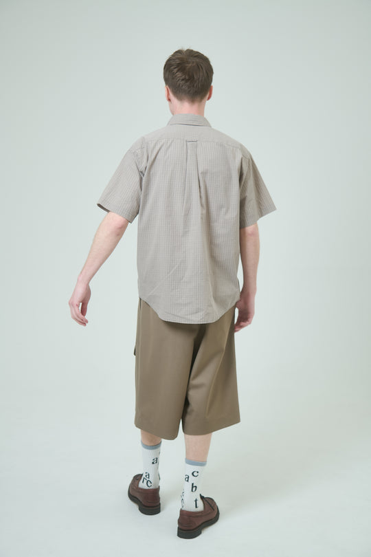IP Plaid S/S Shirt - Greige