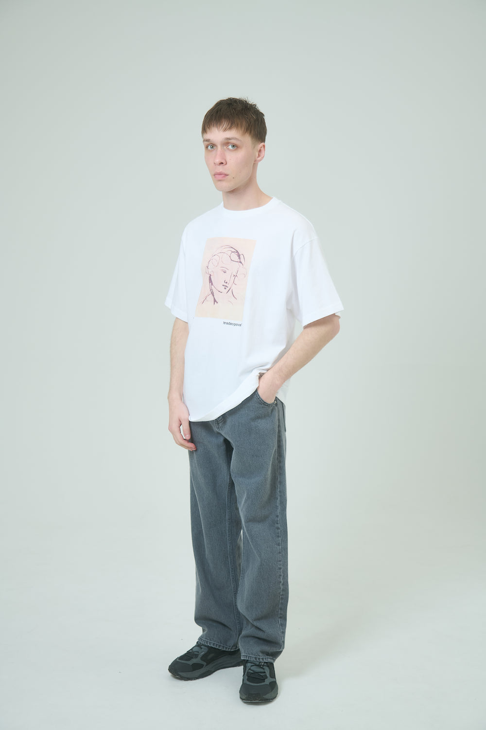 Printed Tee - White