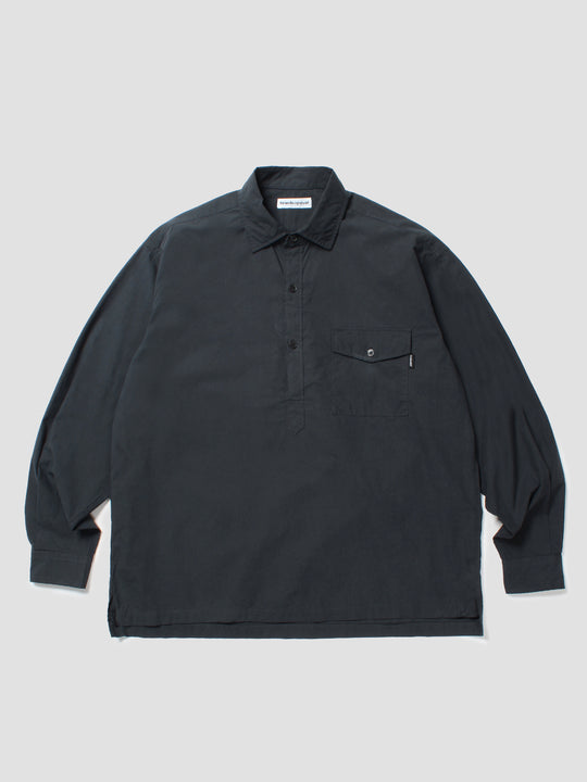 Cotton Silk Pullover Shirt - Silk Black