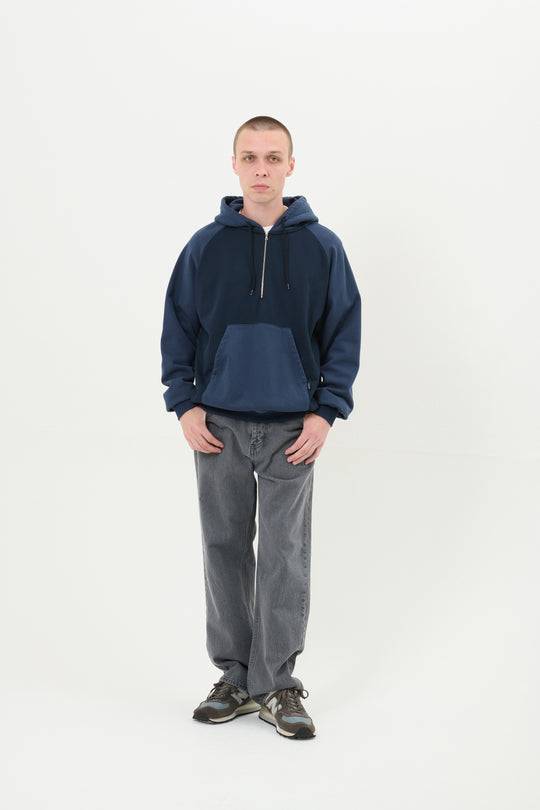 Dualtone Half Zip Hoodie - Navy