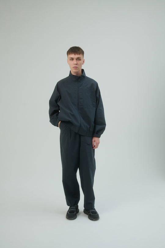Cotton Silk BD Trousers - Silk Black
