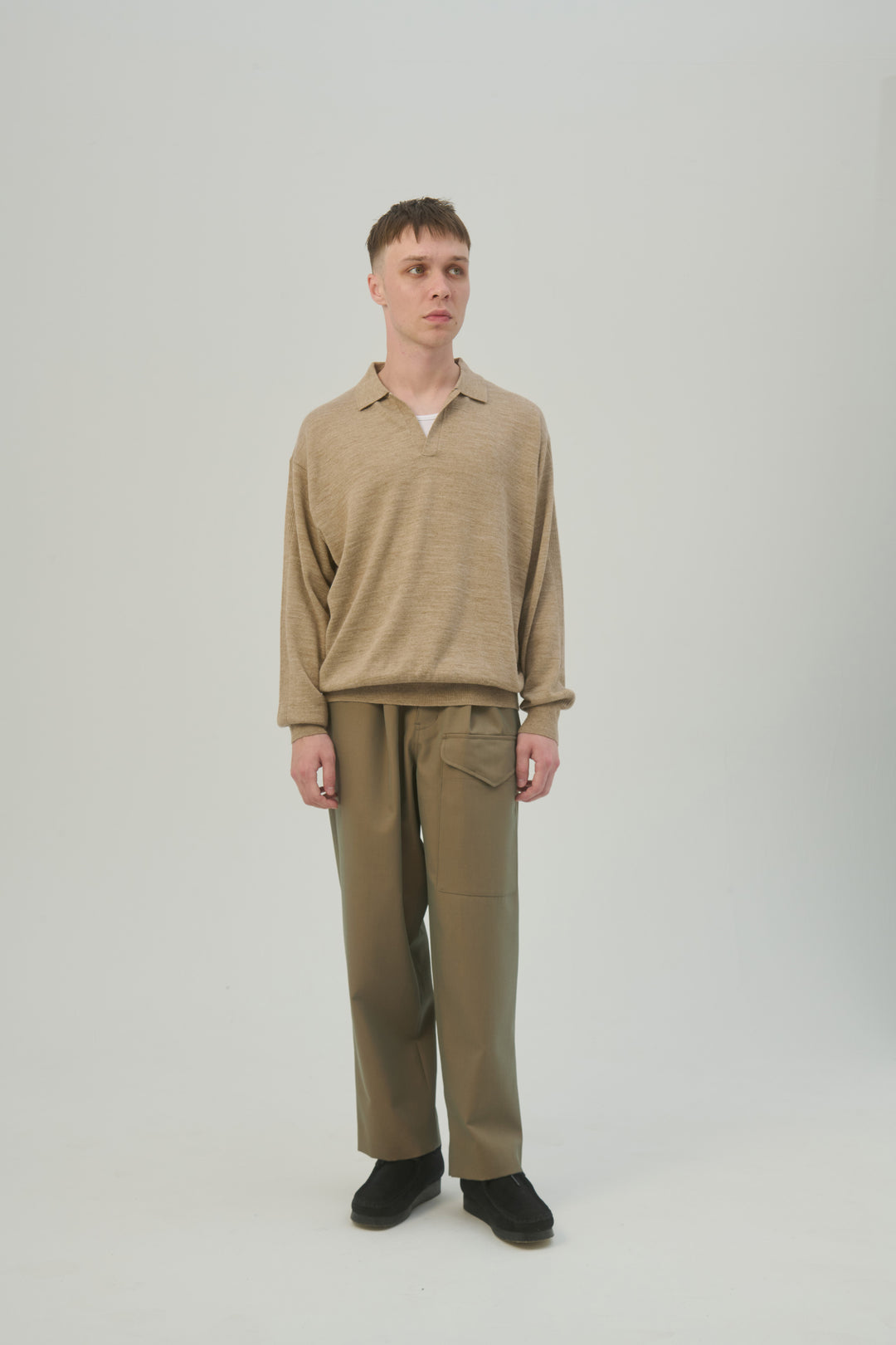 Melange Skipper Knit Polo