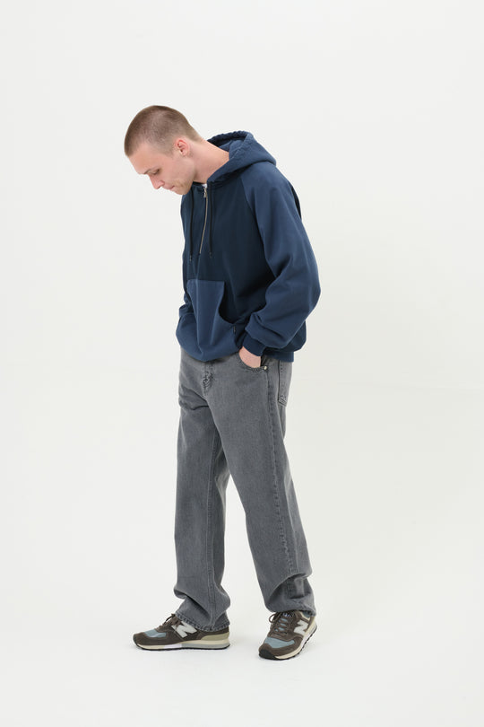 Dualtone Half Zip Hoodie - Black