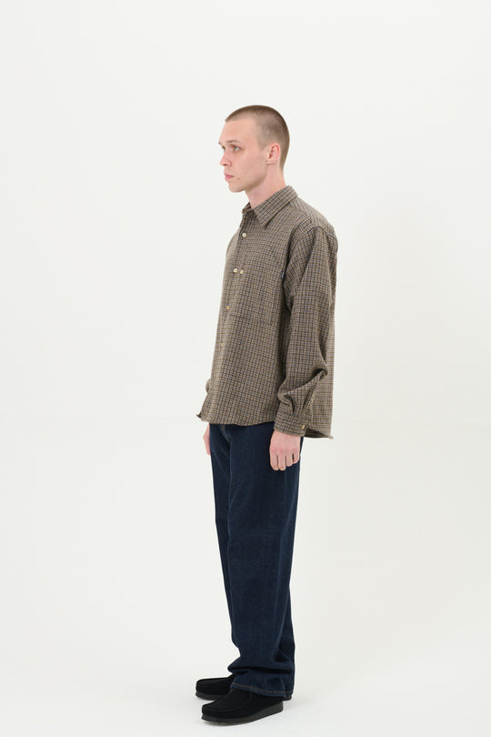 Rewool Plaid L/S Shirt - Beige