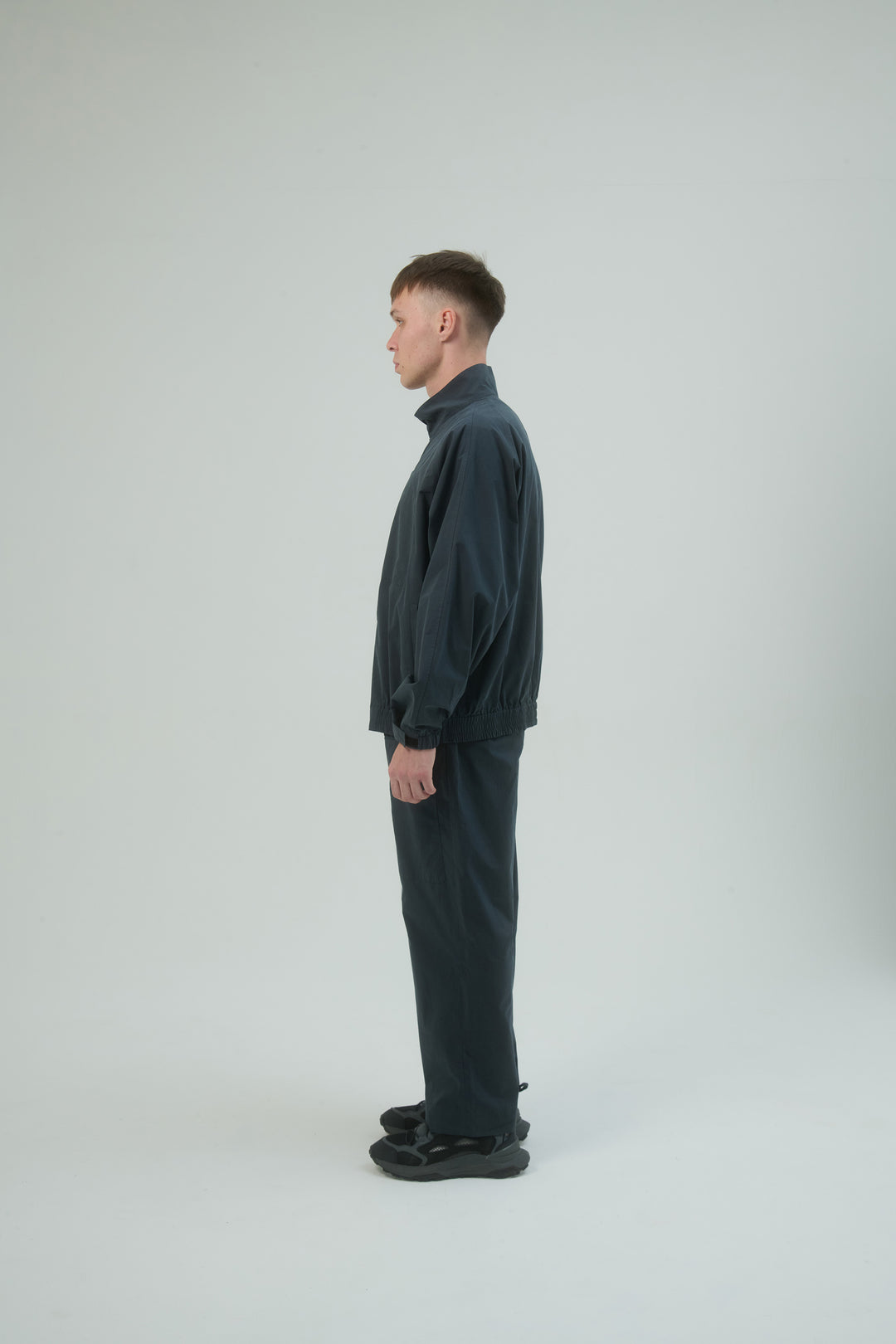 Cotton Silk Track Jacket - Silk Black