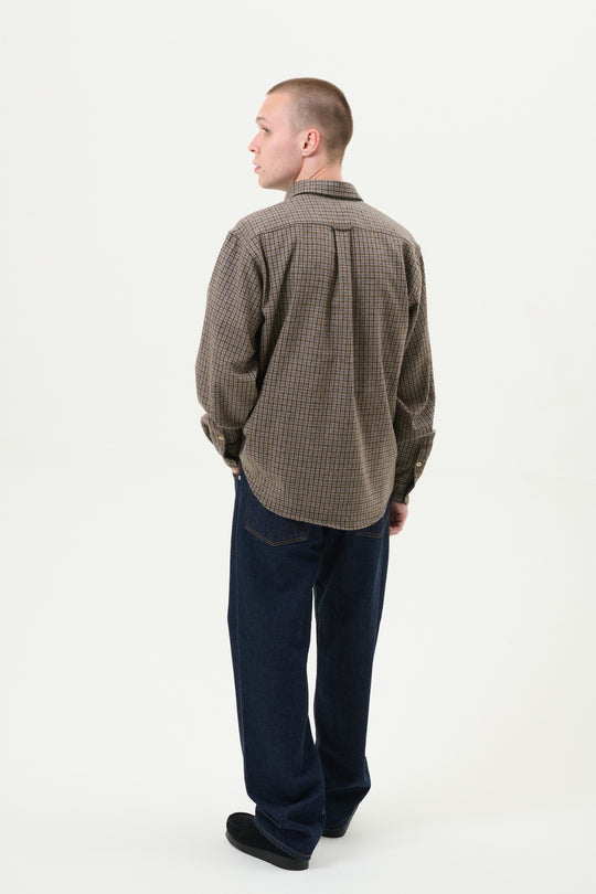 Rewool Plaid L/S Shirt - Beige