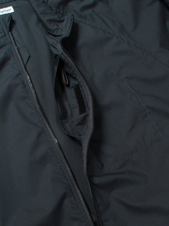 Cotton Silk Track Jacket - Silk Black