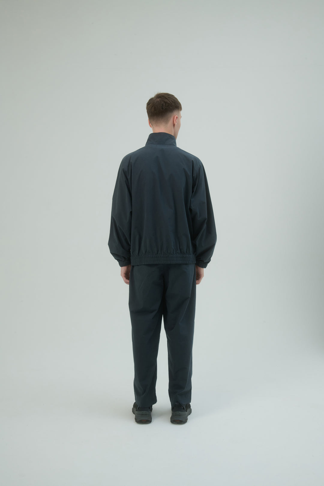 Cotton Silk Track Jacket - Silk Black