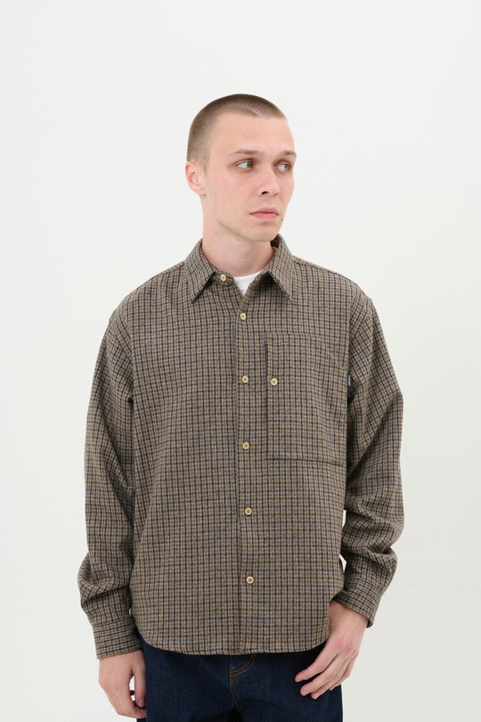 Rewool Plaid L/S Shirt - Beige