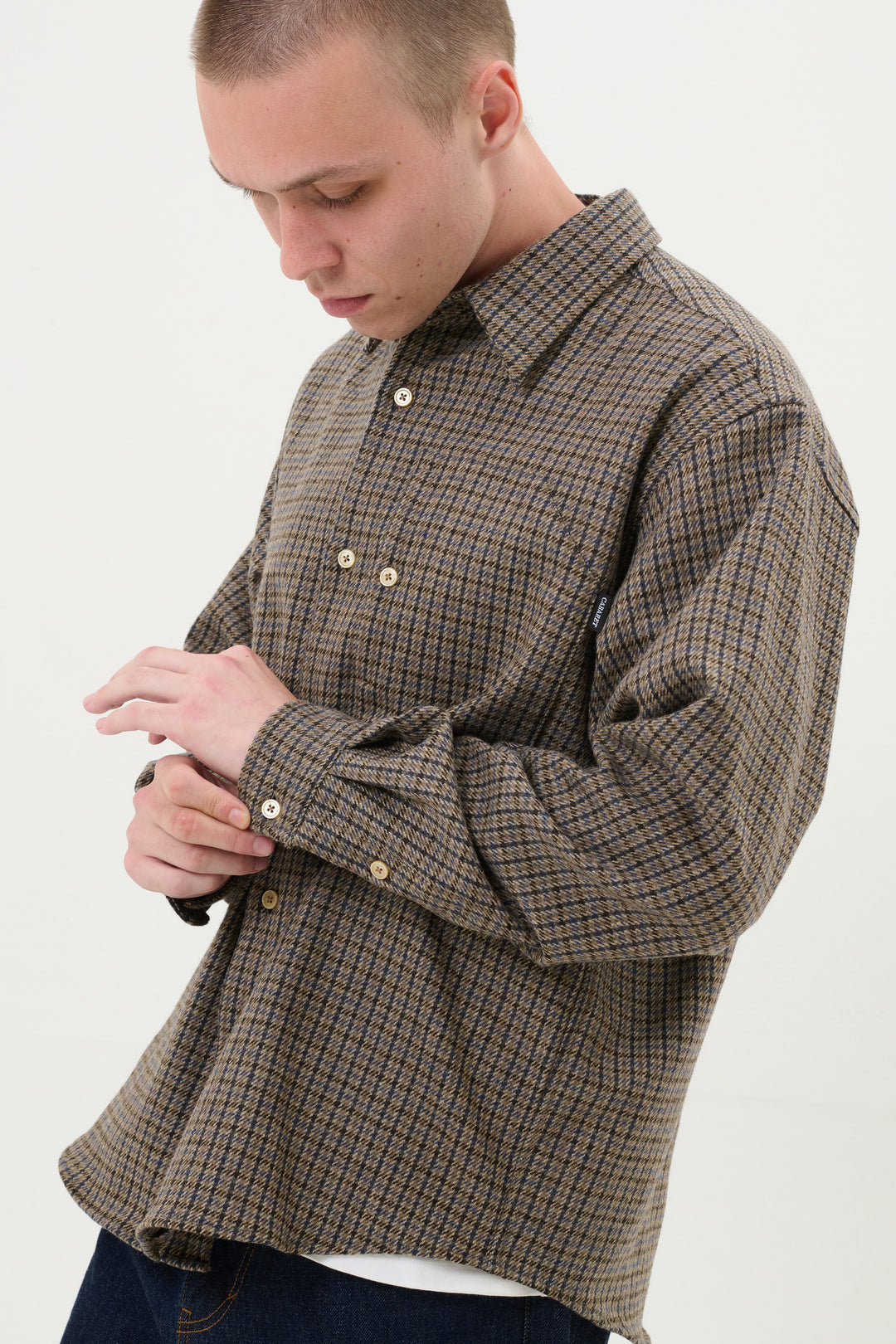 Rewool Plaid L/S Shirt - Beige