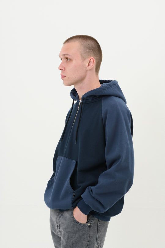 Dualtone Half Zip Hoodie - Black
