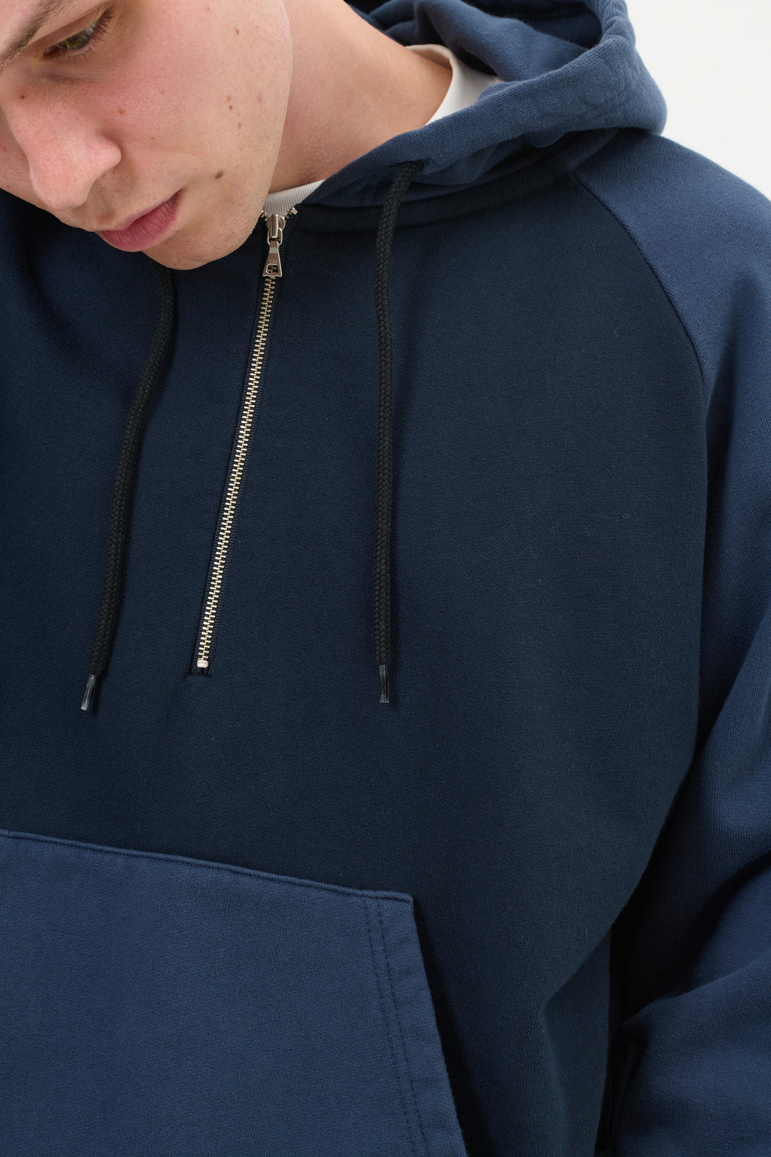 Dualtone Half Zip Hoodie - Navy