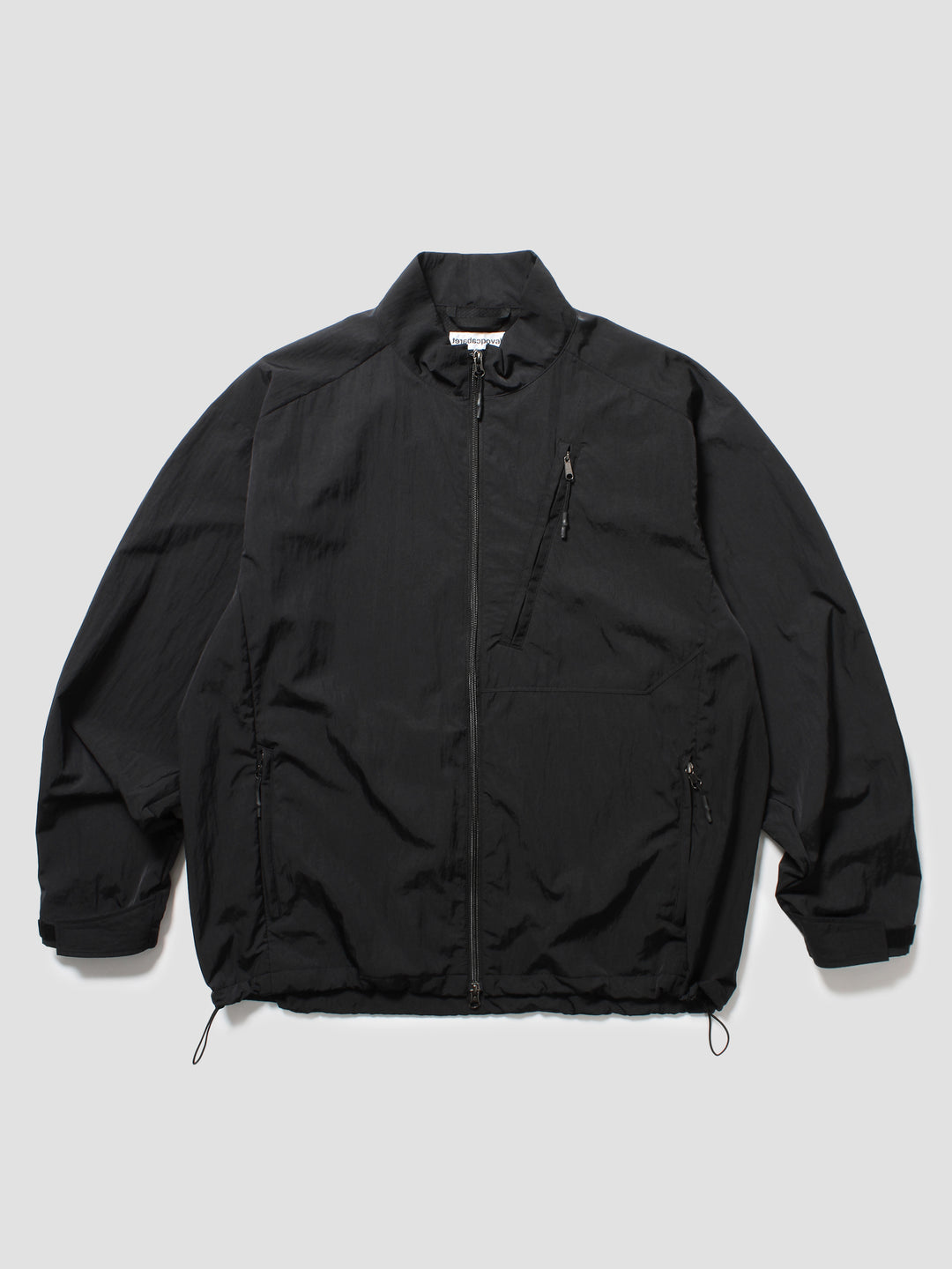 Metallic Nylon Utility Jacket - Black