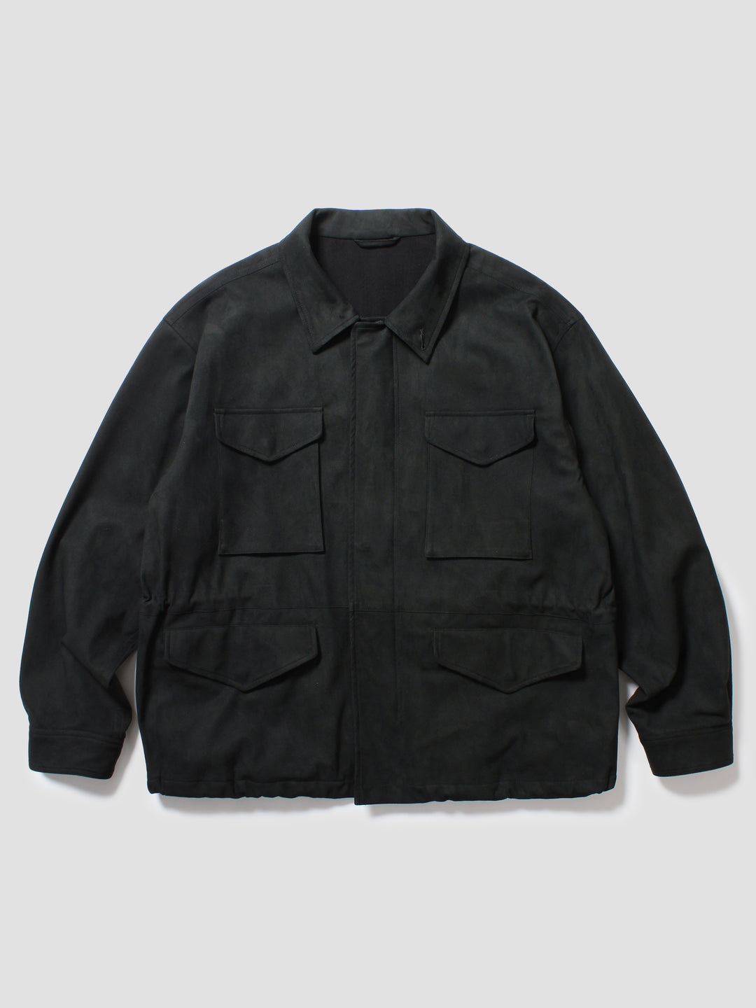 Synthetic Suede Field Jacket - Black