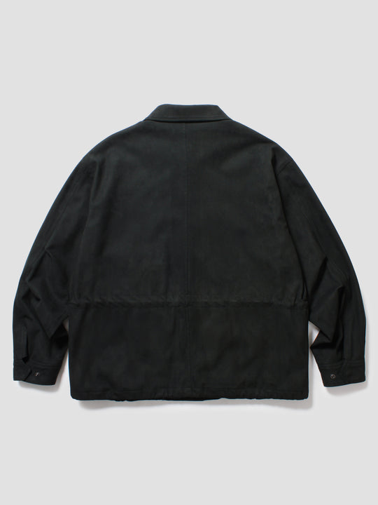 Synthetic Suede Field Jacket - Black