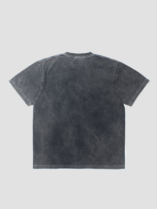 Bleach Dyed Top - Black