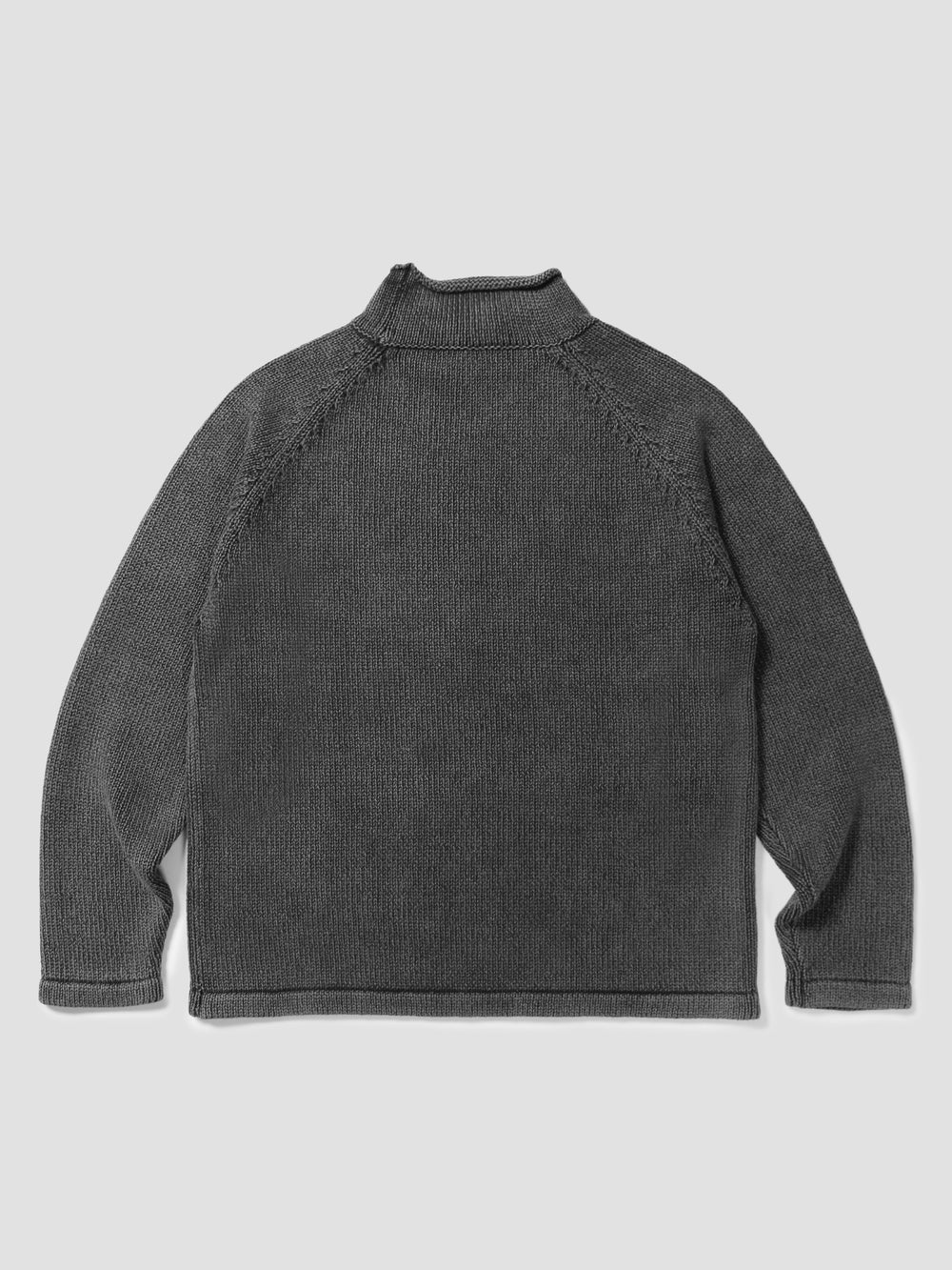 Roll Neck Sweater Bleach Dyed - Black