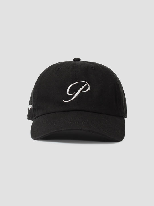 P Logo 6-Panel Cap - Black