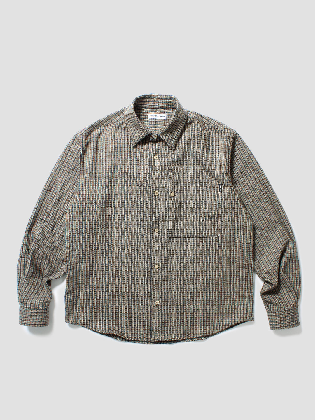 Rewool Plaid L/S Shirt - Beige