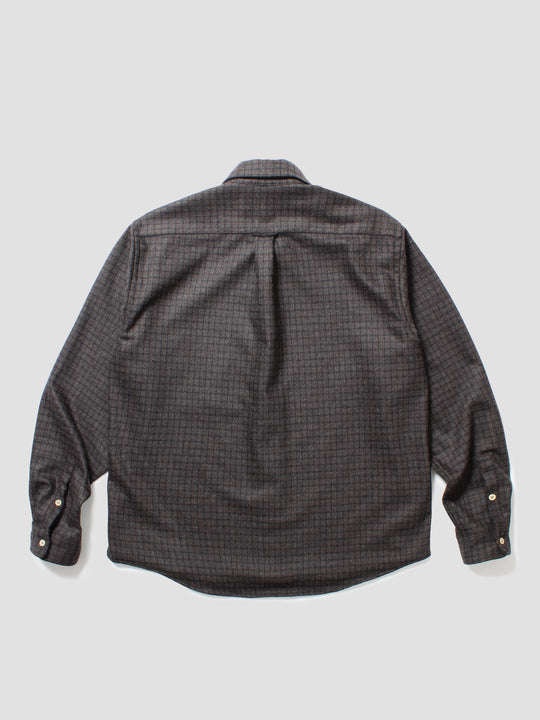 Rewool Plaid L/S Shirt - Brown