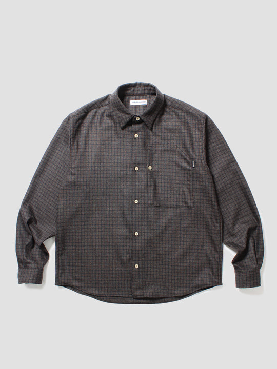 Rewool Plaid L/S Shirt - Brown