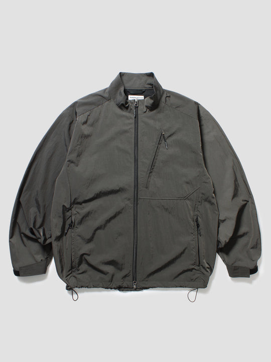 Metallic Nylon Utility Jacket - Charcoal