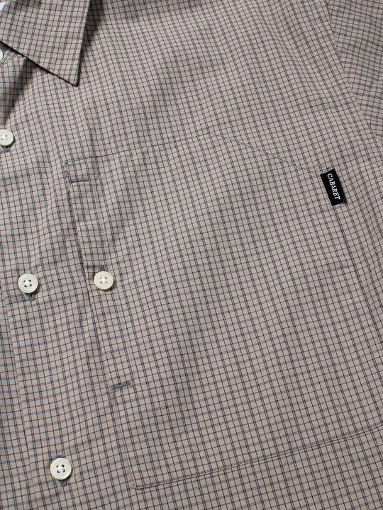 IP Plaid S/S Shirt - Greige