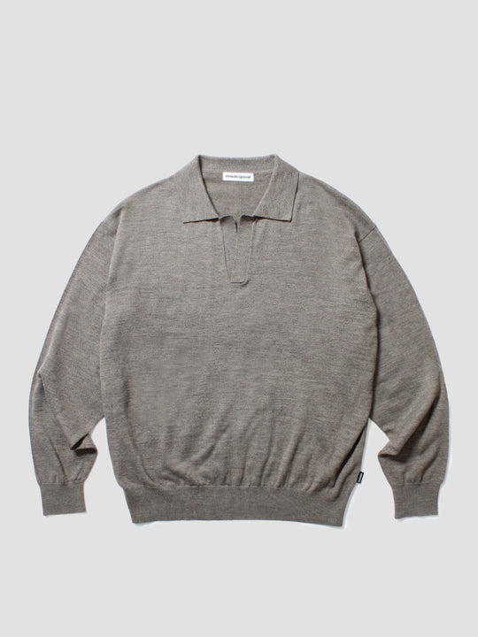 Inside-Out Skipper Knit - Melange Grey