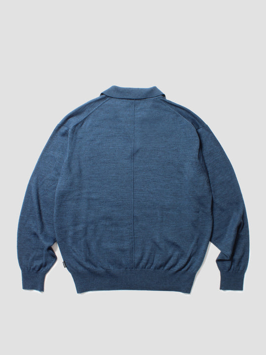 Inside-Out Skipper Knit - Melange Navy