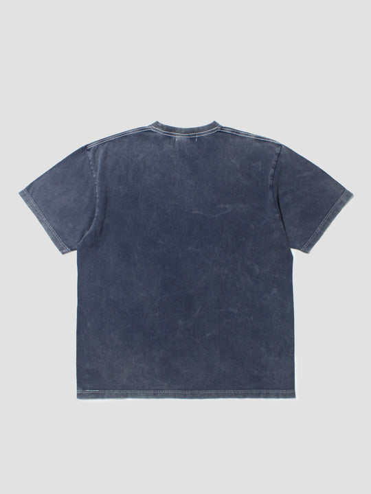 Bleach Dyed Top - Navy